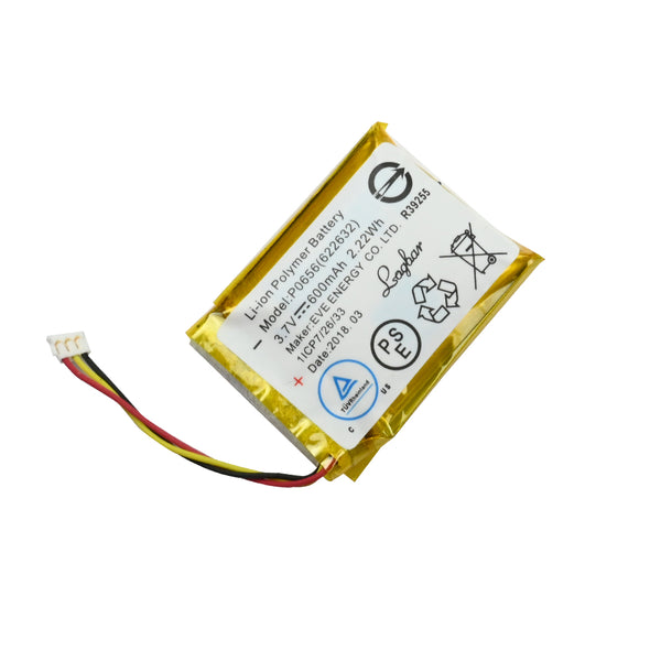 P0656 3.7V 600mAh 2.22Wh Lithium Ion Polymer Battery