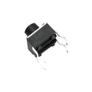 6x6x6mm Black Tactile Push Button 2.5mm Knob