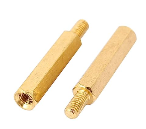 M3 3x20mm Male to Female Brass Hexagonal Standoff Spacers