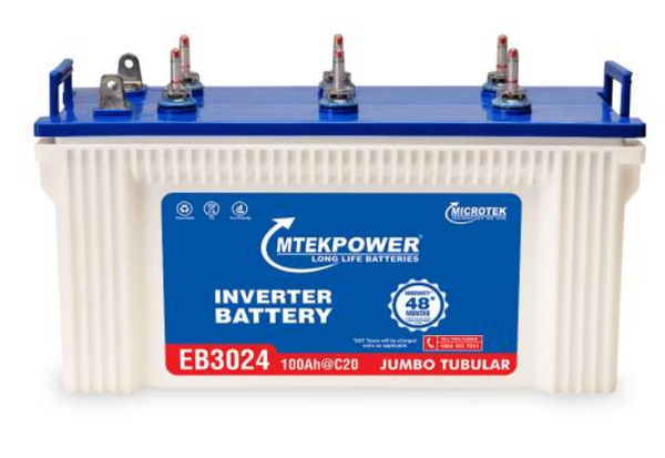 Microtek Mtekpower 100Ah 12V Tubular Battery