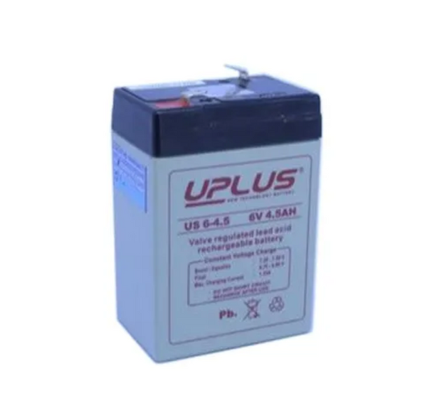 UPLUS 6V 4.5AH Lead Acid Rechargeable Battery